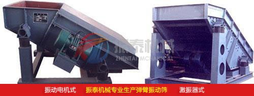 懸臂篩網振動篩（彈臂振動篩）振動電機式、激振器式